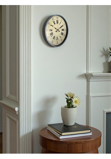 Zentime 36 Cm Gri Dekoratif Duvar Saati çok Renkli