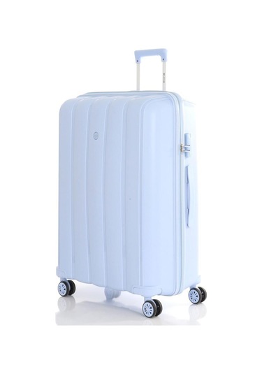 Mçs Bavul Orta Ve Kabin 2li Set Kırılmaz Silikon Valiz V305 Bebemavi Bebe Mavisi
