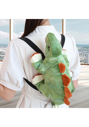 Suntek Dinozor Sırt Çantası Hediye Peluş Oyuncak Parti Açık Yeşil