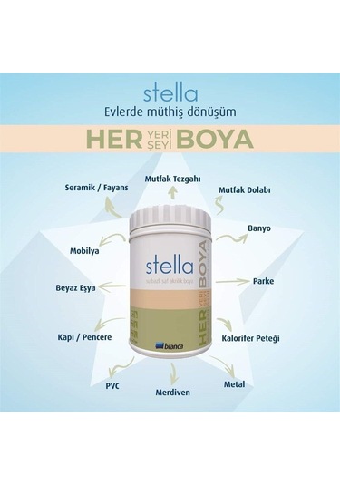 Stella Boya Antrasit Gri 1 Lt Diğer