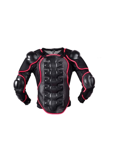 Hayalet Yarış F060 Motosiklet Zırh Takım Sürme Koruyucu Dişli Göğüs Koruyucu Dirsek Pedi Düşme Koruma Takım Elbise, Boyut: Xl Kırmızı