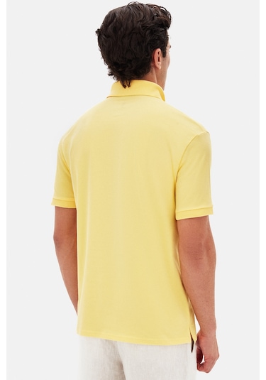 Twn Slim Fit Işın Çiçeği Pike Dokulu T-shirt 4ec146011784m Işın Çiçeği