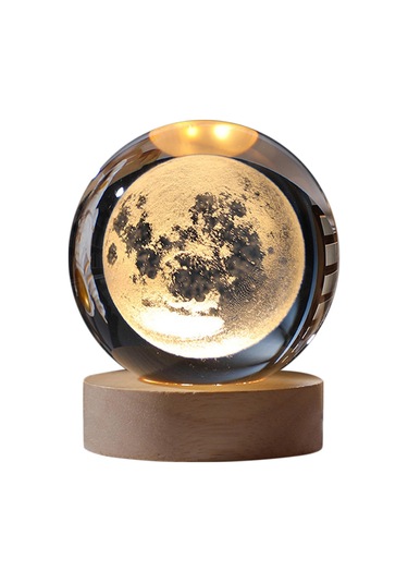 Homyl 60mm Top Gece Lambası, Oturma Ay-kristal-topun-çapı:-6cm Ay