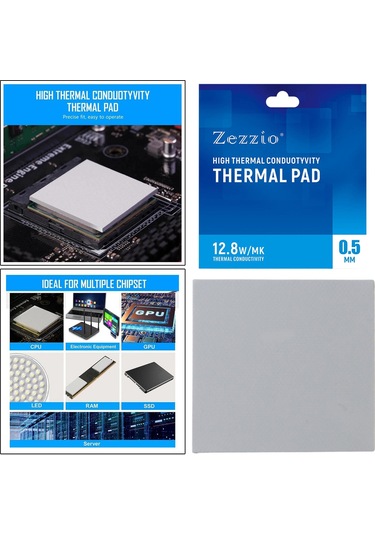 Suntek Gpu Cpu 0.5 Mm Için Silikon Termal Ped 120x120mm Isı