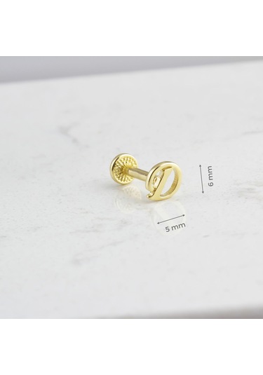 Glorria Altın D Harfi Tragus Piercing 87803336
