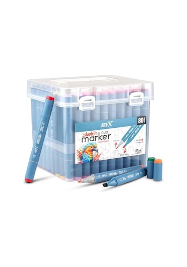 Rich Art X Sketch Marker Duo Çift Uçlu Marker Kalem 80 Renk Set 18051