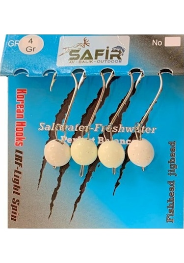 Safir Düz Uv Ve Glow Jig Head