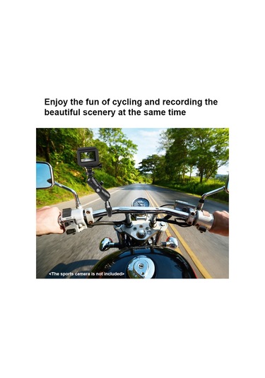 Yaozixa Abs Metal Bisiklet Motor Gövde Tutucu - 3.6cm Çaplı Çubuklar İçin, 360 Döner Çift Top Kafa, Kolay Kurulum, Siyah