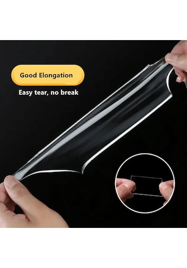 Willowhaven Şeffaf Nano Bant Yıkanabilir Yeniden Kullanılabilir 16ft 3cm Çift Taraflı