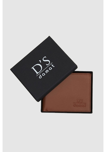 Ds Damat Taba Kutulu Hakiki Deri Cüzdan 2H1119ST134 Taba