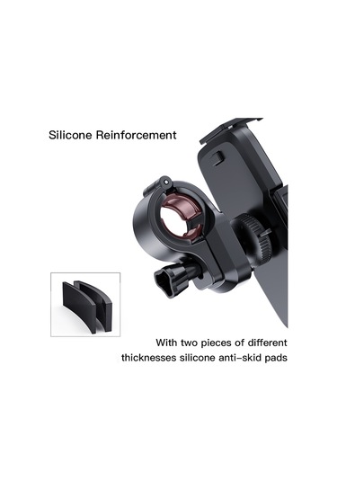 Sones Yesido C127 Çift Taraflı Ayarlanabilir Bisiklet Saplı Telefon Tutucu Siyah