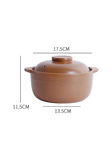 Suntek Toprak Tencere Kil El Yapımı Geleneksel Güveç 1.1 L