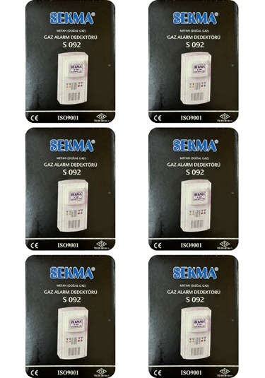 Sekma Doğal Gaz Metan Alarm Dedektörü S-092 6 Adet