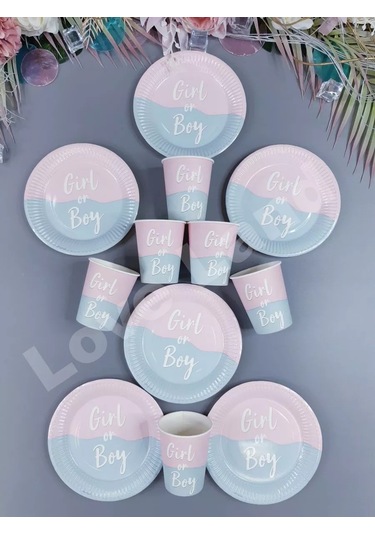 Love Land Cinsiyet Partileri İçin Tek Kullanımlık Parti Takımı 12 Kişilik 178942133 Diğer