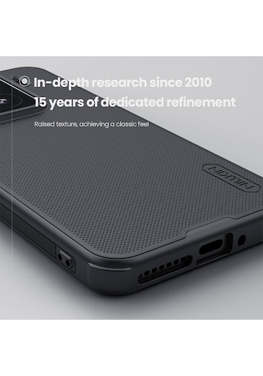 Xiaomi 15 Nıllkın Frosted Shield Pro Manyetik Telefon Kılıfı İçin Siyah