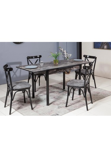 Smart Masa, Bahar Çapraz Sandalye, Siyah, 110x70 Siyah