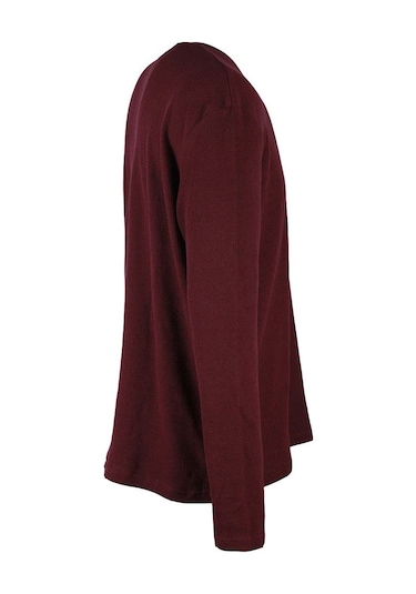 Trender O Yaka Waffle Bordo Erkek Sweatshirt 5073-2 Bordo