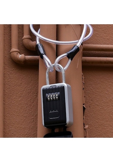 Pazly 4 Haneli Şifreli Dış Mekan Kilit Kutusu - Dayanıklı Anahtar Saklama Çubuğu Diğer