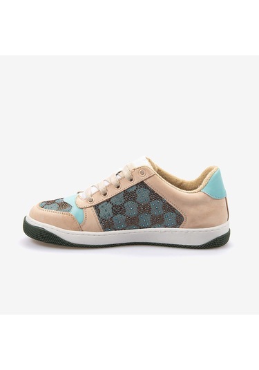 Rouge Hakiki Deri Kadın Spor & Sneaker Ayakkabı 7180-18 Mavi