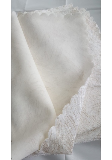 Madame Clean Krem Süngerli Koltuk Çekyat Örtüsü Damar Desenli Parlak