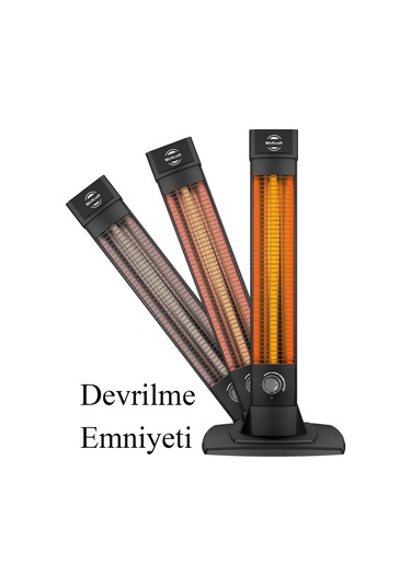 Mirkraft 3452 - 2500 Watt Karbon İnfrared Dikey Elektrikli Isıtıcı Soba- 4 Isı Ayarı