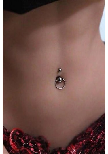 Shopiolog 316l Cerrahi 14 G Kasisli Halkalı Piercing Gümüş