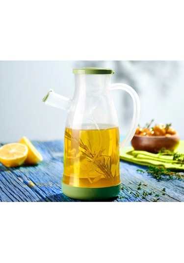 Bayev Ahşap Standlı 2'li 700 Ml Damlatmaz Özellikli Yağlık Seti