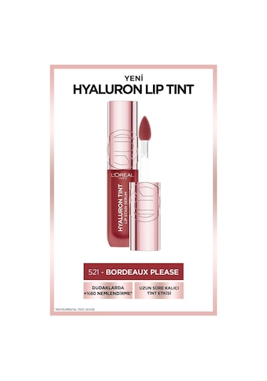 Hyaluron Lip Tint Dudak Parlatıcı - 521 Bordeaux Please 3600524242824-11061 Diğer