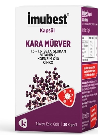 Imubest Kapsül Kara Mürver 30 Kapsül