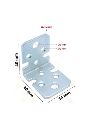 Mobilya Dolap Duvar Montaj Beyaz Askı Elemanı - Dekoratif L Demir Gönye Köşebent - Köşe Bağlantı Aparatı 2 Adet