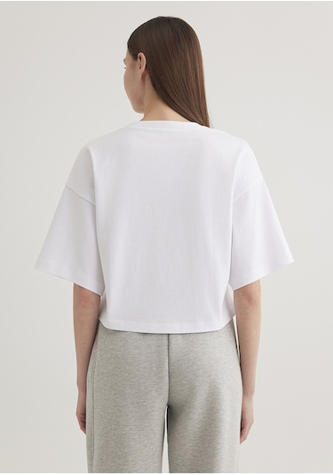 Mavi - Mavi Logo Baskılı Beyaz Tişört 1611585-620 Beyaz