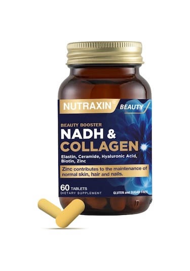Nutraxin Nadh Collagen 60 Tablet Tip1 Tip3 Hyaluronik Asit, Elastin, Seramid, Resveratrol Glutatyon