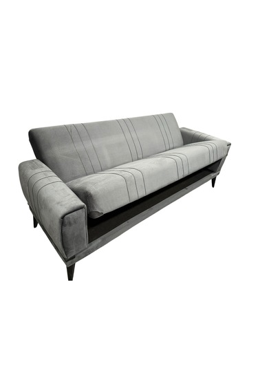 Burcu 3'lü Kanepe Sandıksız - Gri