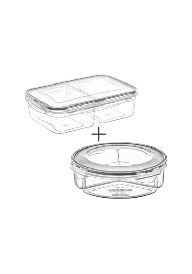 Buffer 2 Bölmeli 1+1 Litre Kilitli Kapaklı Ve 3 Bölmeli Sızdırma Çok Renkli