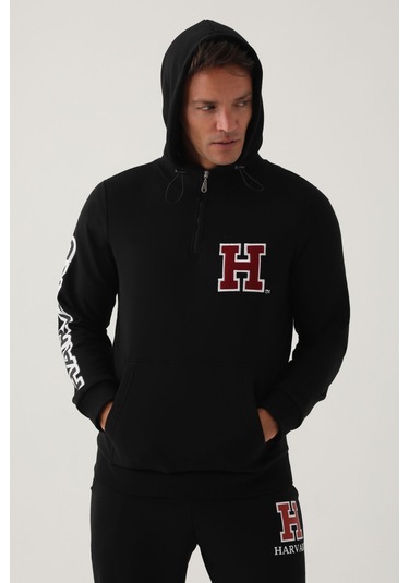 Harvard Siyah Erkek Sweatshirt Siyah