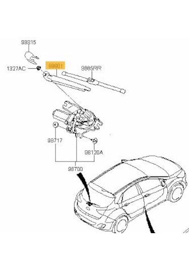 Hyundai İ30 Arka Silecek Takım 2012-2015 98811a5000