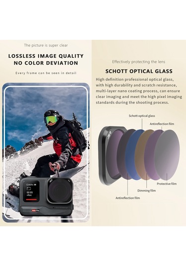 Insta360 Ace Pro Jsr Ace Pro Kb Serisi Kamera Lensi Filtresi İçin, Filtre: 3'ü 1 Arada Cpl Nd8 Nd16 Diğer