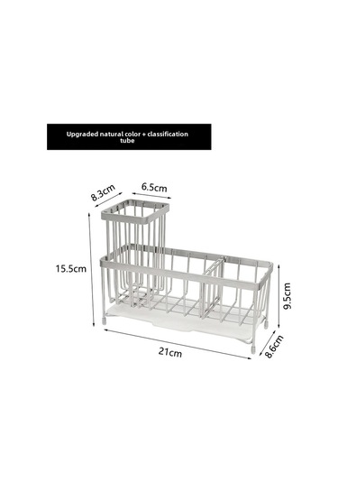 Wezone 304 Paslanmaz Çelik Sıvı Sabunu Depolama Rafı - Sünger Ve Çelik Topu İçin Su Akıtma Özelliği İle Mutfak Düzenleme Aleti Geliştirilmiş Versiyon + Sınıflandırma Kutususu Diğer