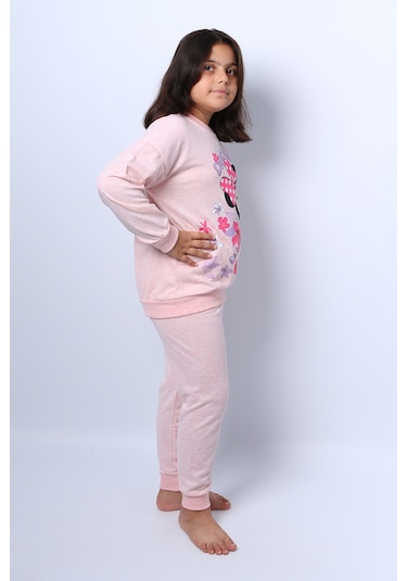 Kız Çocuk Eşofman Takımı Minnie Mouse Baskılı C63 Pembe