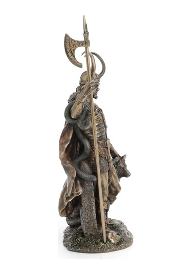 Bronz İskandinav Tanrısı Loki Kötülük Ve Kurnazlık Tanrısı Heykel Biblo Ev Dekoru