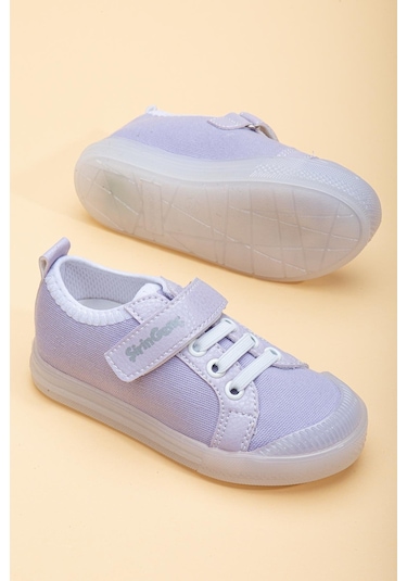 Şirinbebe Şiringenç Keten Lila Kız İlkadım Bebek Çocuk Ayakkabısı-2898-lila Lila