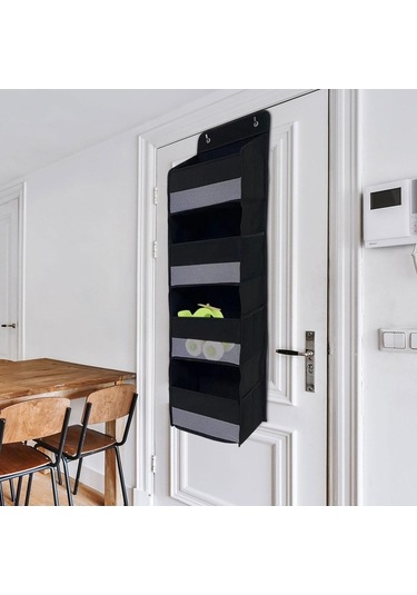 Pazly Suntek Derin Cepler Kapı Askılı Ayakkabı Rafı Ve Dolap Askısı Siyah Diğer