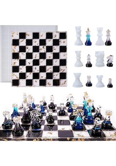 Satranç Taşı Reçine Kaplama Kalıbı 3d Uluslararası Satranç Siliko Diğer