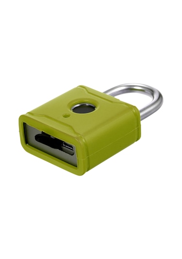 Hallow T1004d Akıllı Bt Parmak İzi Asma Kilit Şarj Edilebilir Yeşil