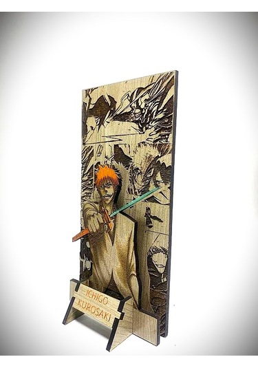 Dükkan Design Lazer Kazıma El Boyama Bleach Ahşap Biblo Demonte