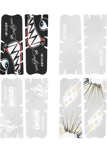 Flaş Desen-bisiklet Krank Koruyucu Yapışkan Film Anti-çarpışma Dağ Bisikleti Krank Koruyucu Film Kapak Bisiklet Parçaları Aksesuarları Beyaz