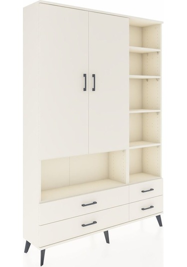 Arges Dolap 10 Raflı 4 Çekmeceli 2 Kapaklı 132x30x195 Aytaşı-aytaşı/aytaşı Aytası/aytası