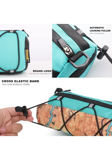 Padalink Rhinowalk Hafif Bisiklet Başlık Çantası - 2.4l Kapasite, Ayarlanabilir Omuz Askısı, Mavi Renk Mavi