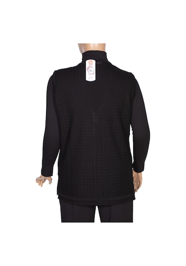 Alkım Kadın Sena Triko 3 Düğme Cepli Siyah Yelek Siyah