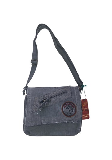 Vintage Küçük Salaş Unisex Günlük Çapraz Postacı Çantası S Boy 26x20cm GRİ
